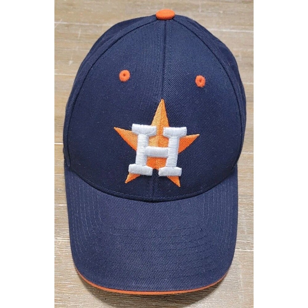 Houston Astros Fan Favorite Hat Navy Blue Orange Ball Cap Adjustable Strap MLB